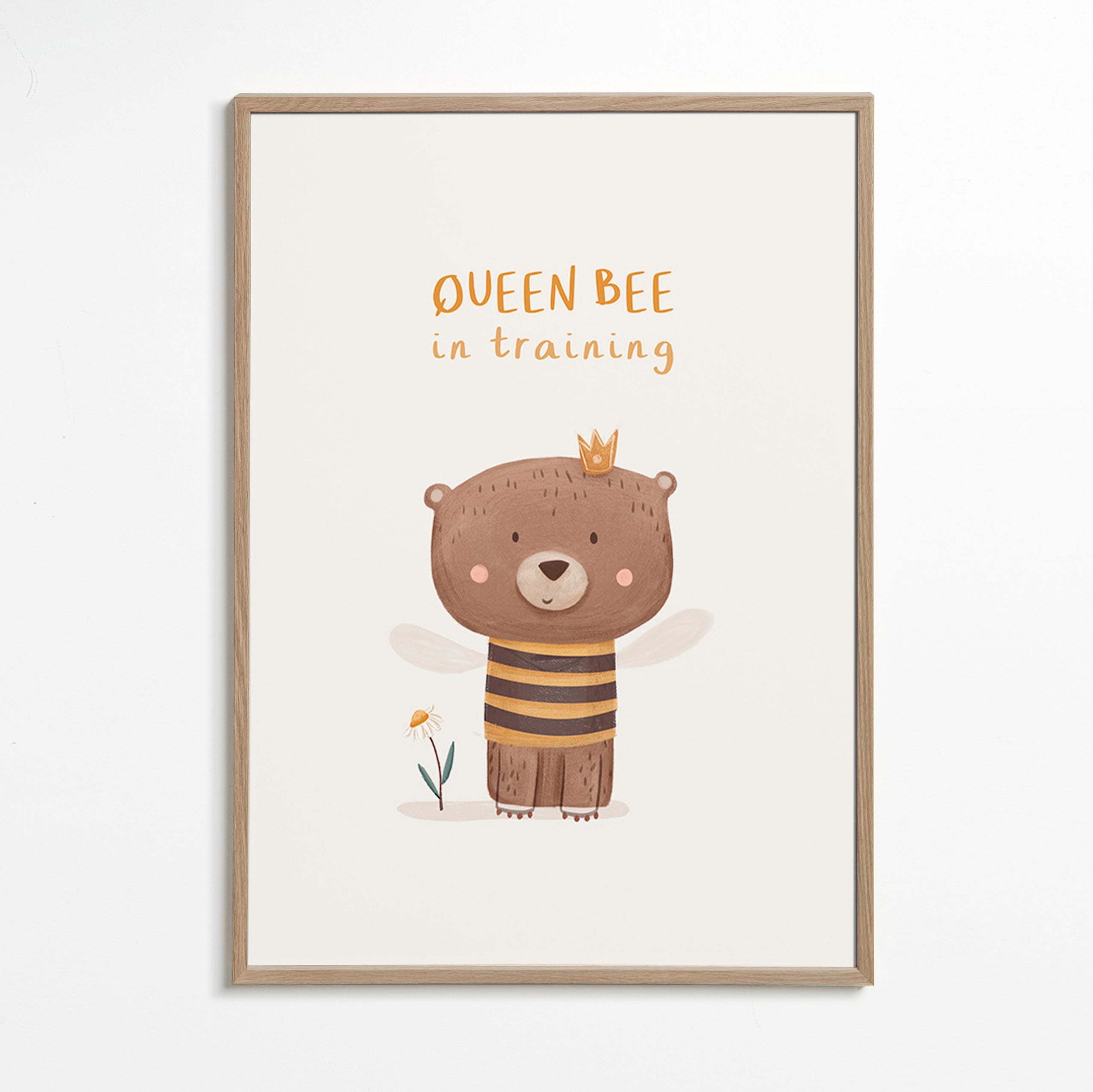 Children's print bear as bee