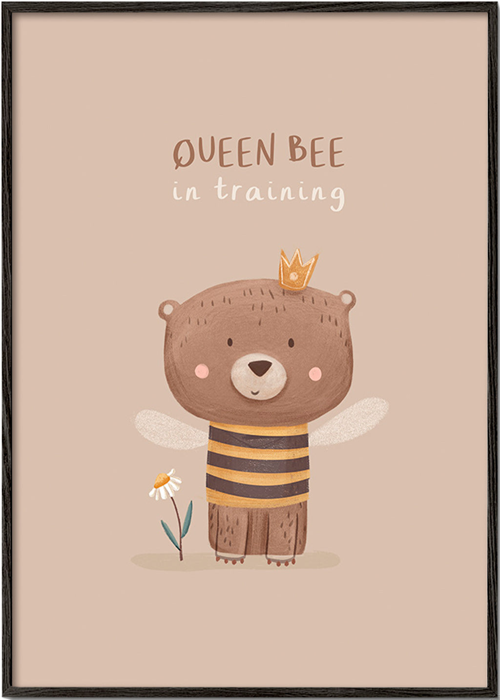 Children's print bear dressed as queen bee