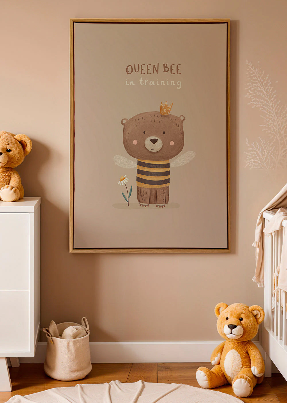 Children's print bear dressed as queen bee