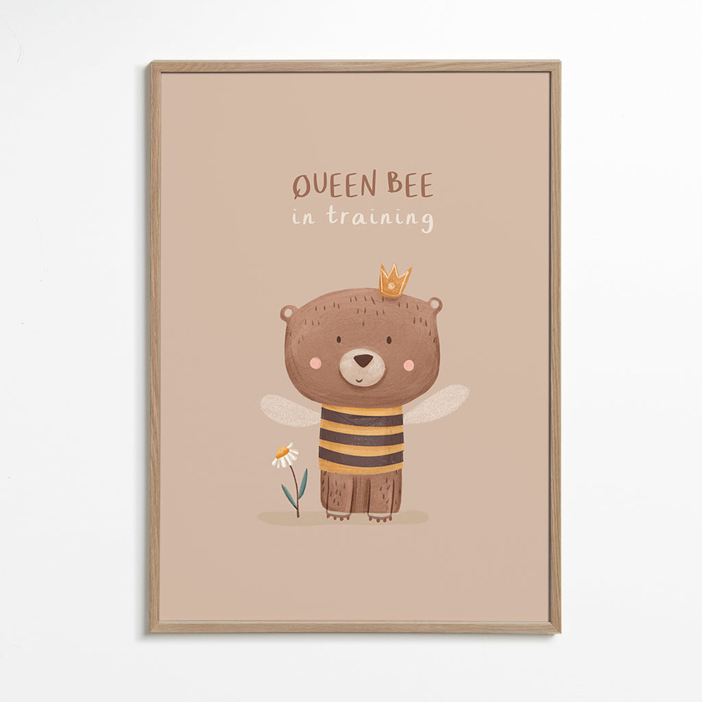 Children's print bear dressed as queen bee