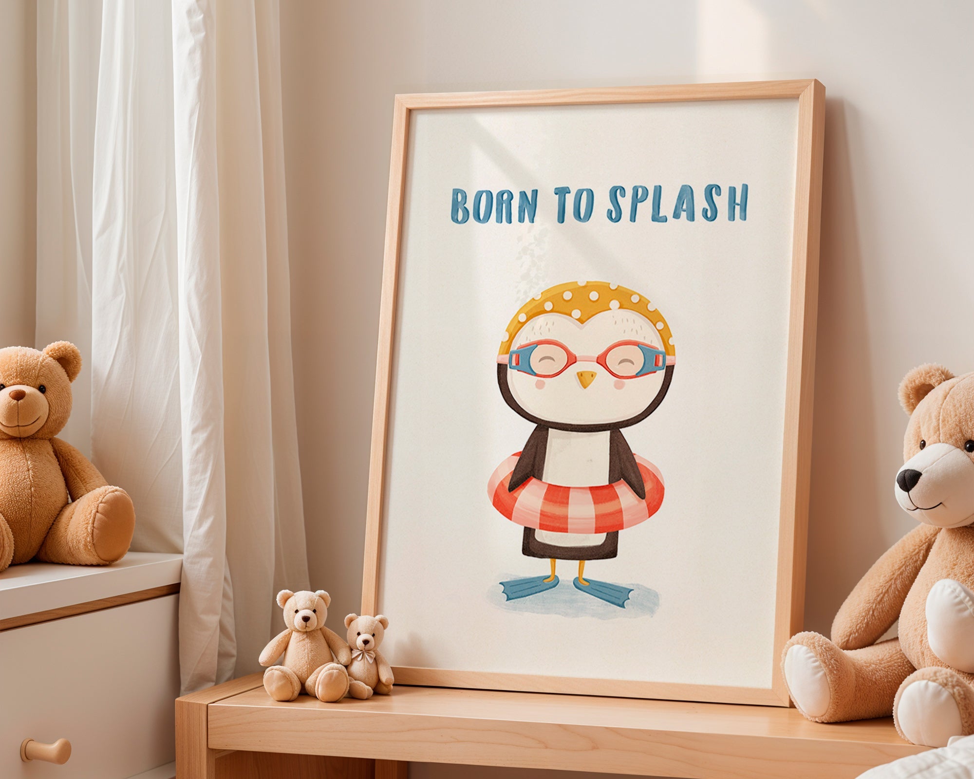 Kids print: cheerful penguin