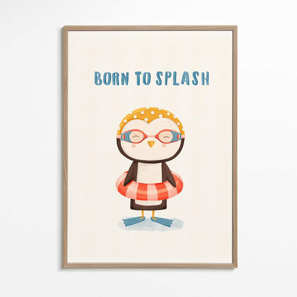 Kids print: cheerful penguin