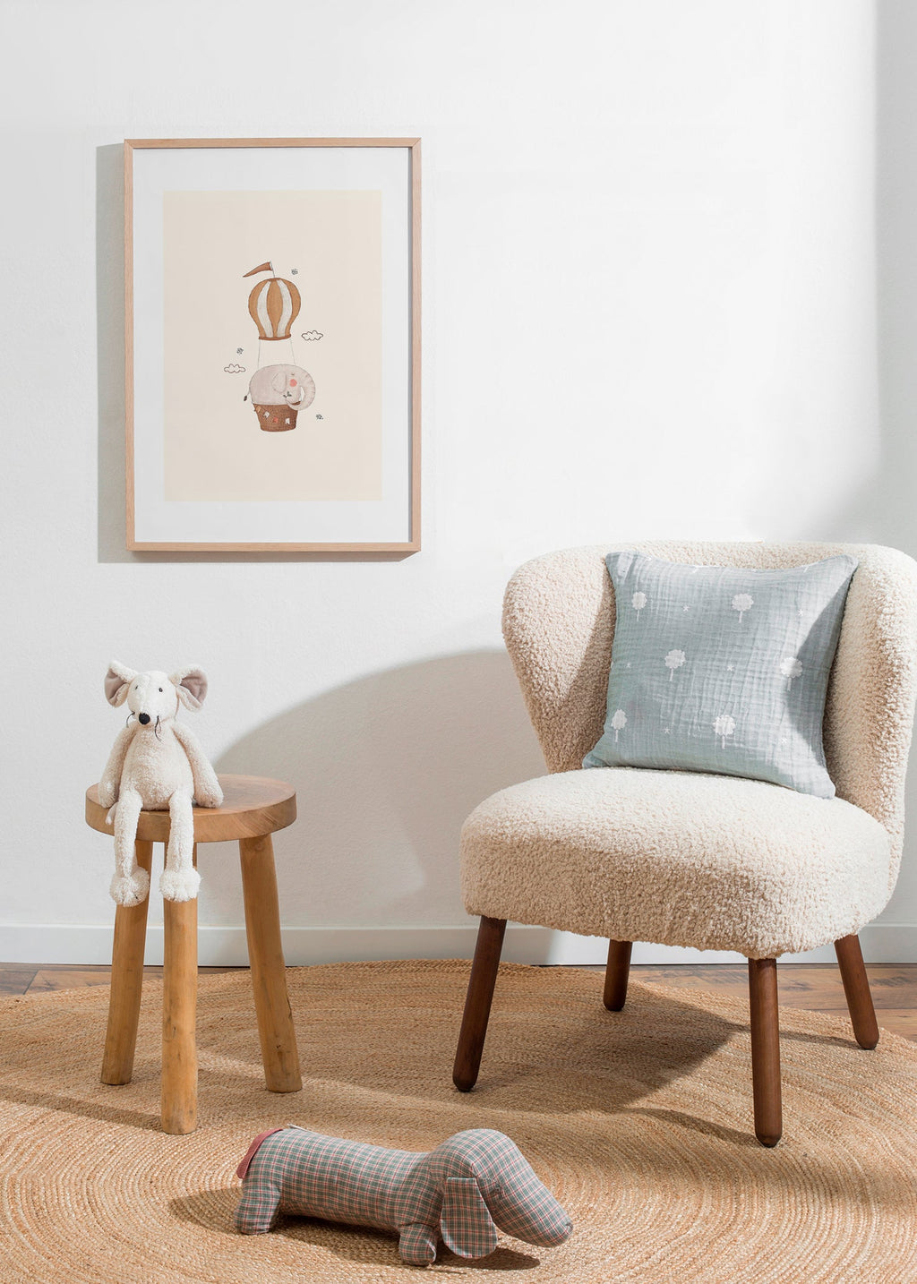 Children's elephant balloon print