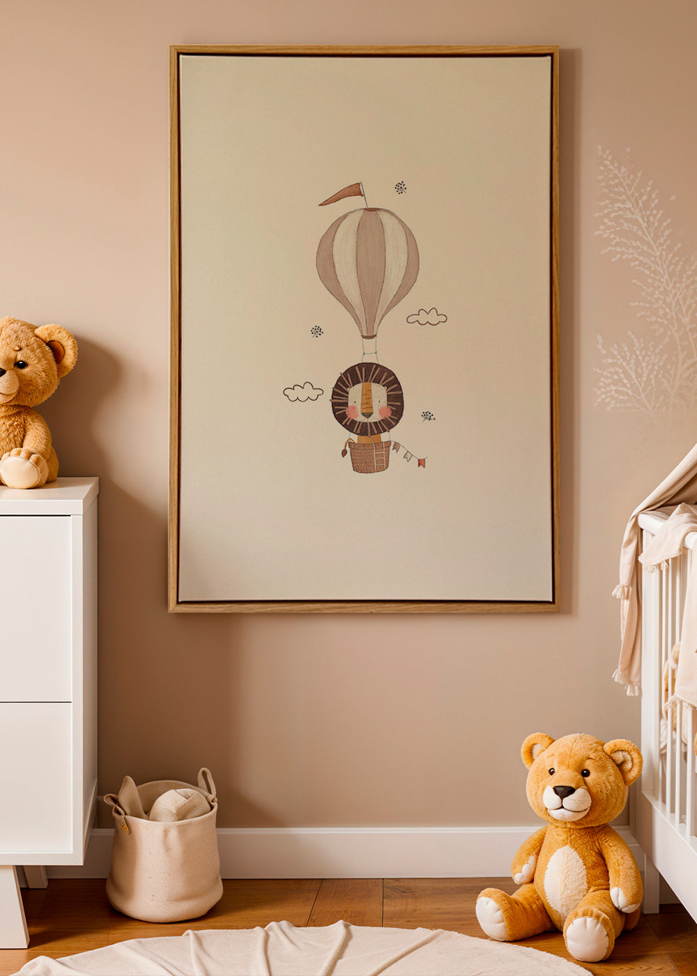 Children's print: balloon lion