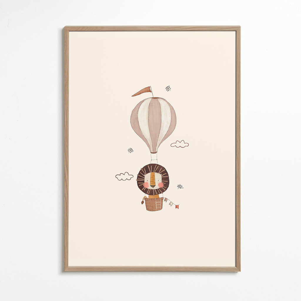 Children's print: balloon lion