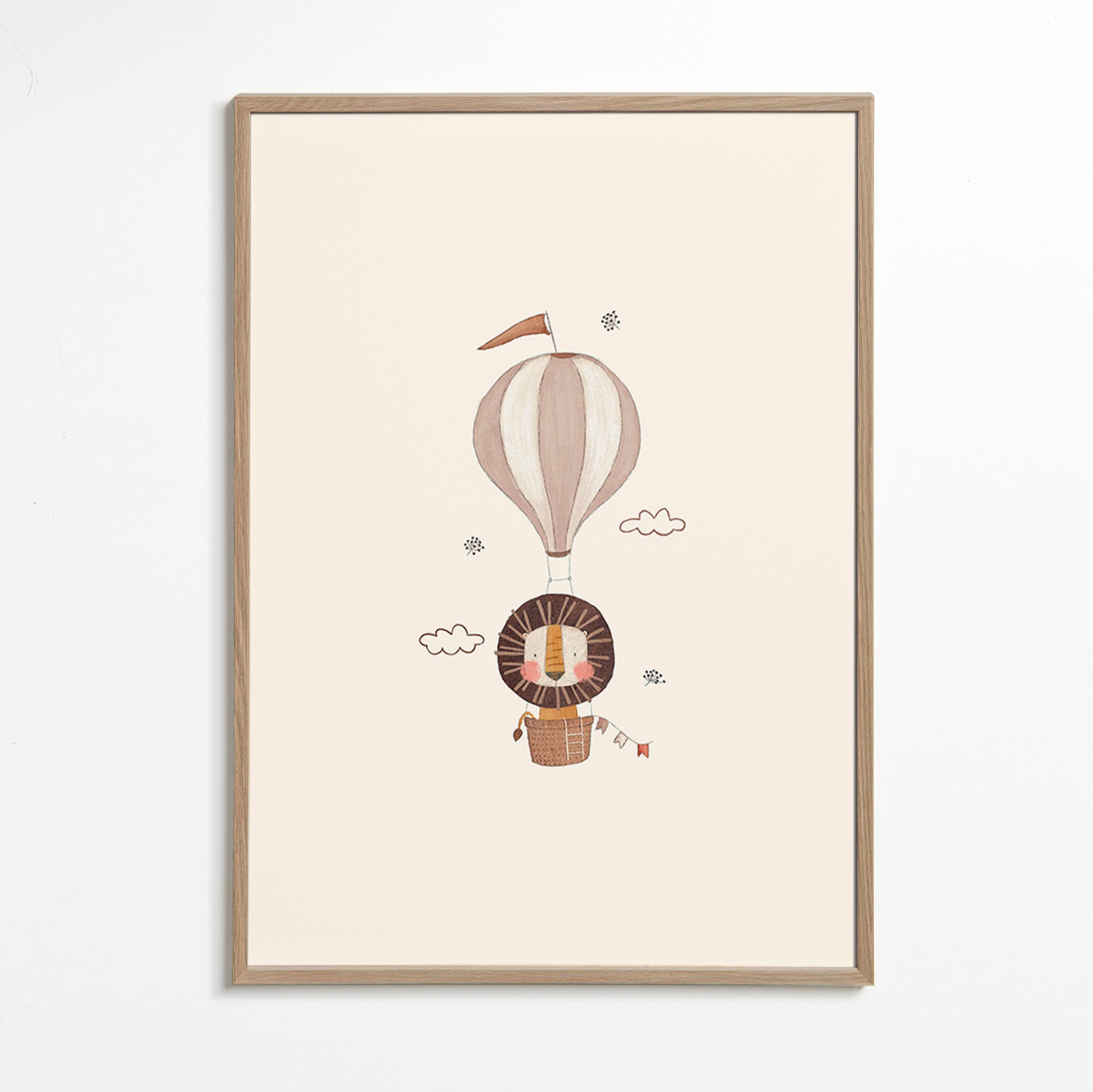 Children's print: balloon lion