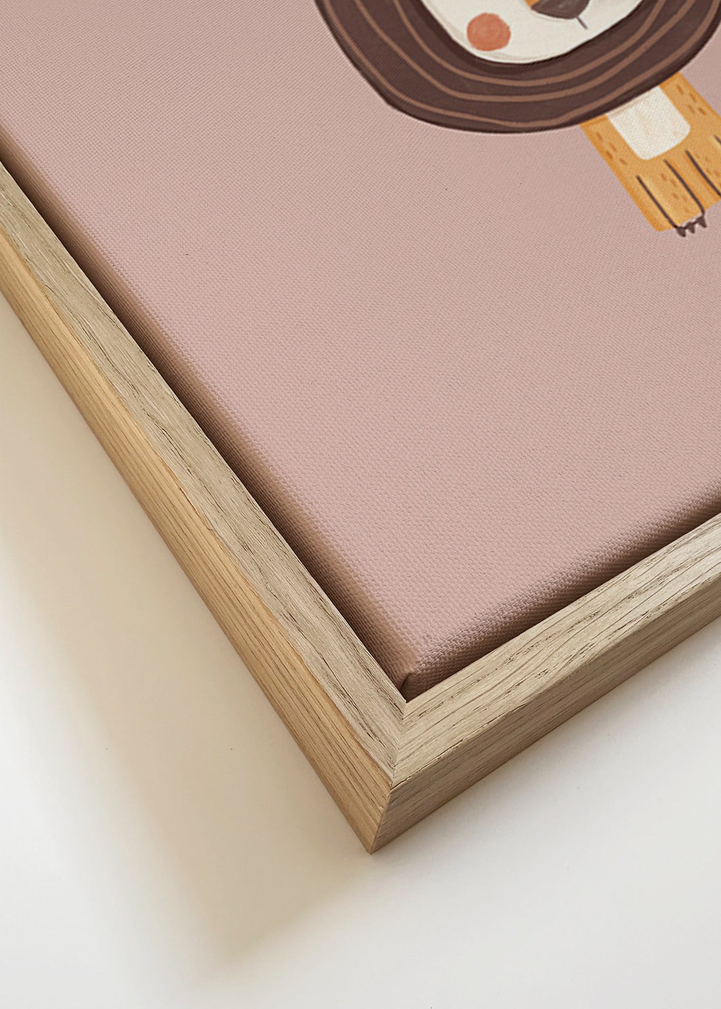 Lámina infantil con león minimalista – Canvas detail