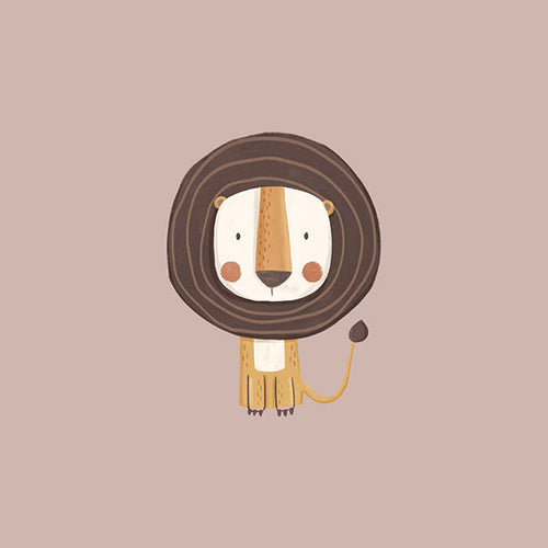 Lámina infantil con león minimalista