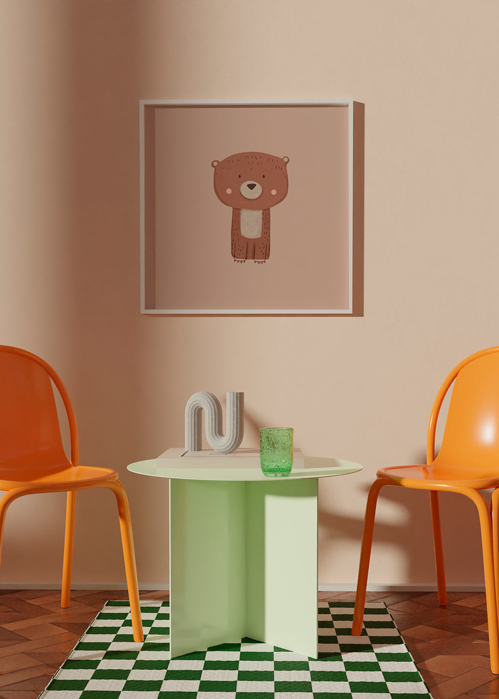 Cuadro oso ilustrado minimalista – Product1