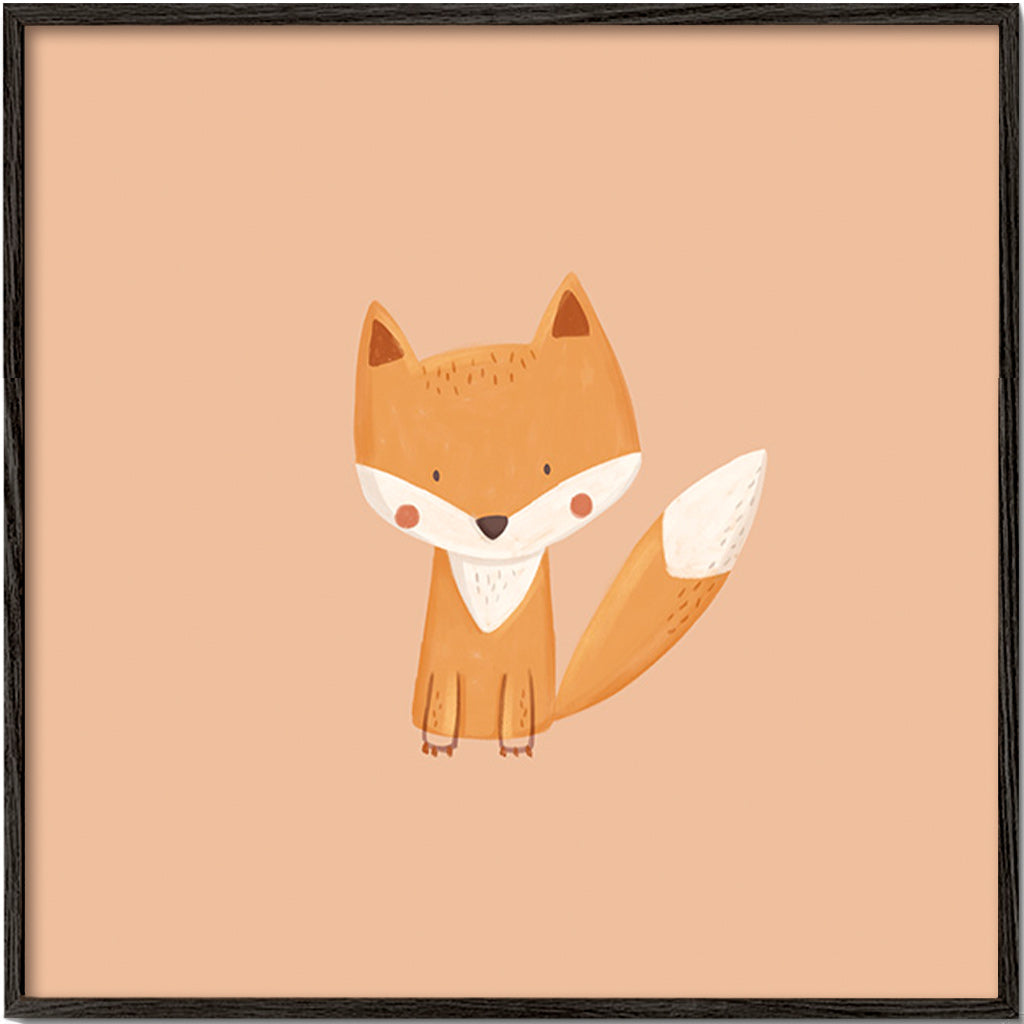 Children's print playful fox
