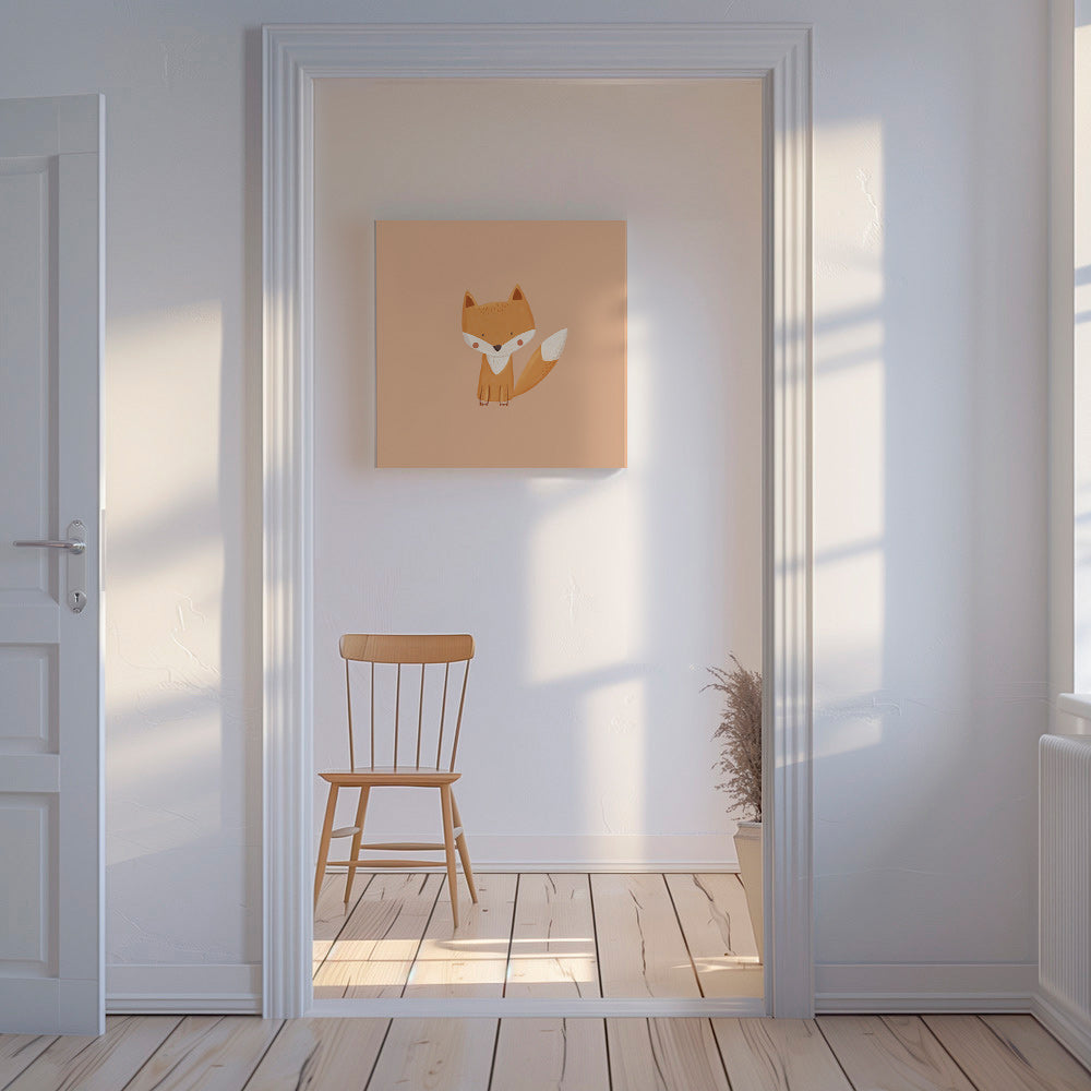 Children's print playful fox