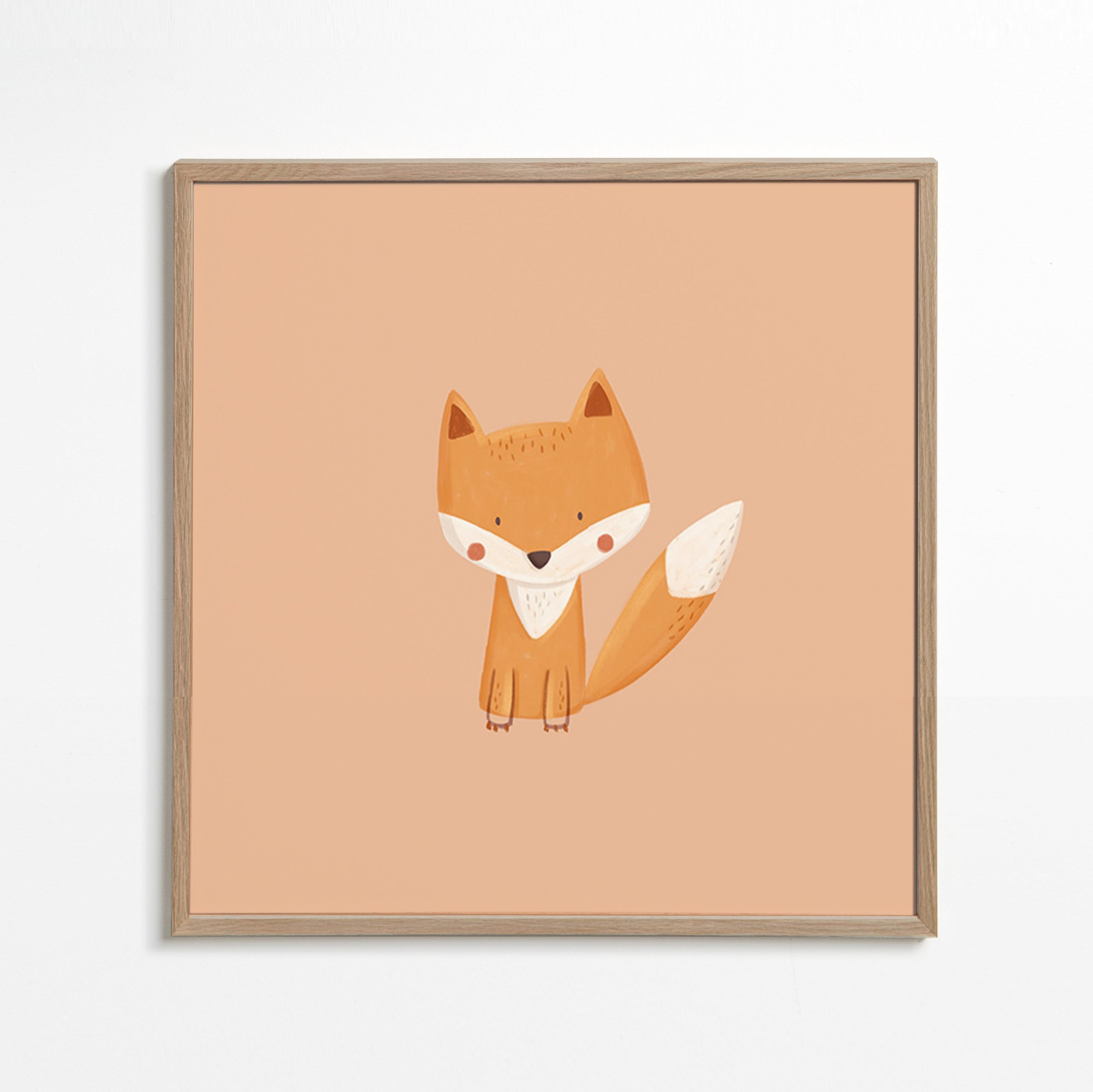 Children's print playful fox