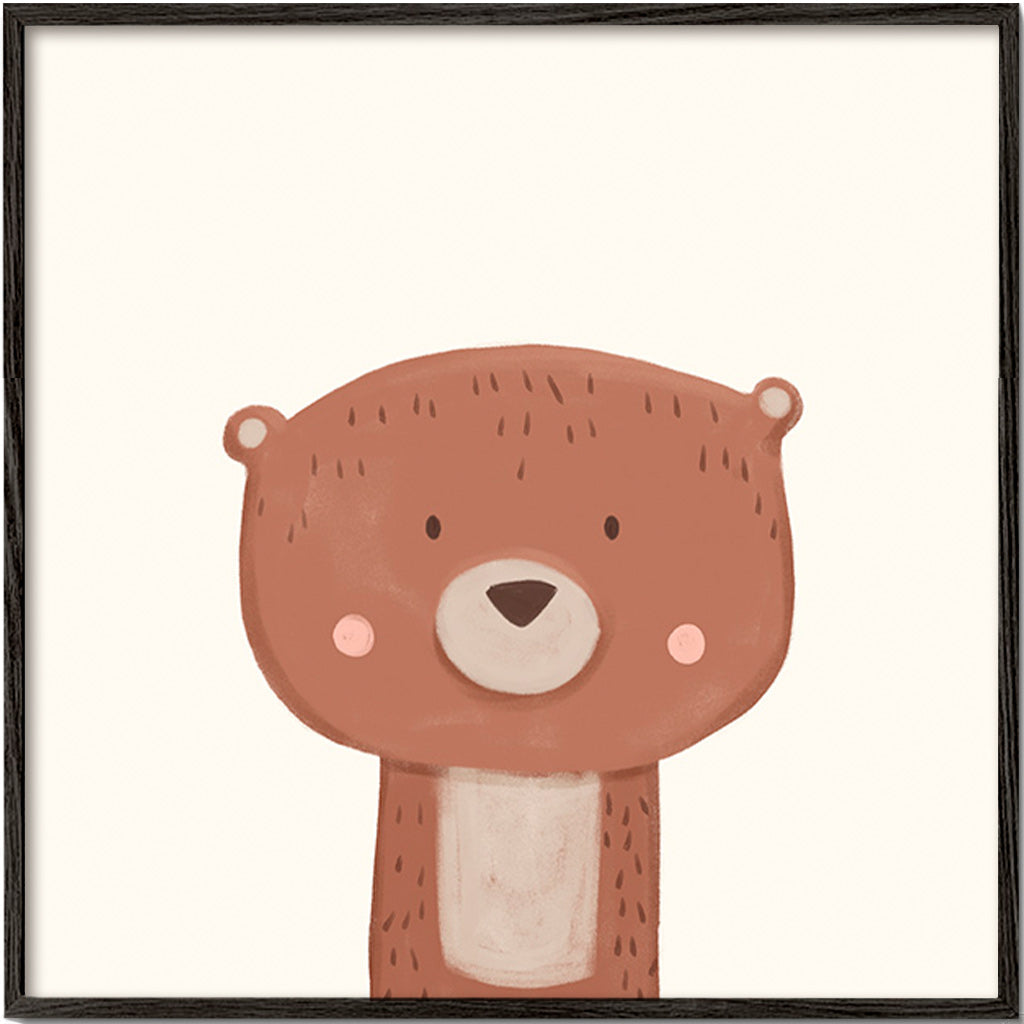Children's print sweet bear on cream background