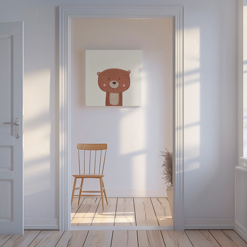 Children's print sweet bear on cream background
