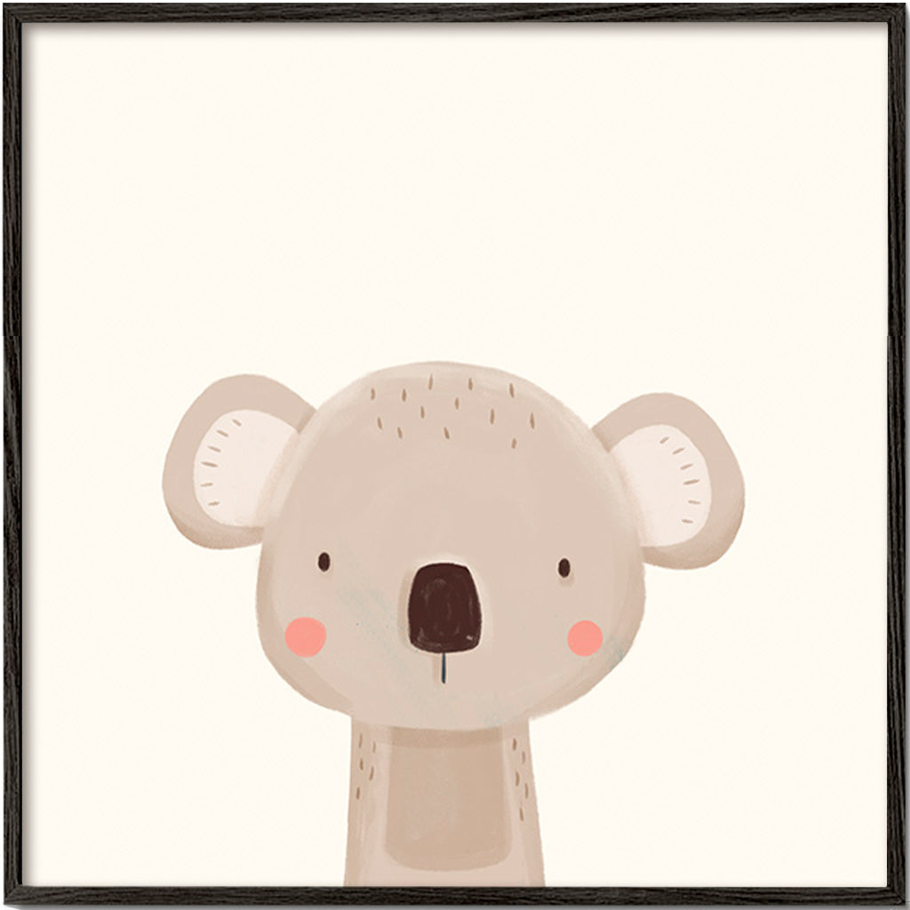 Children's print cute koala portrait