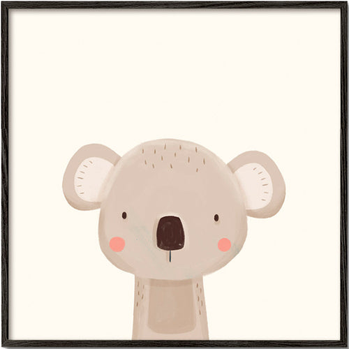 Children's print cute koala portrait