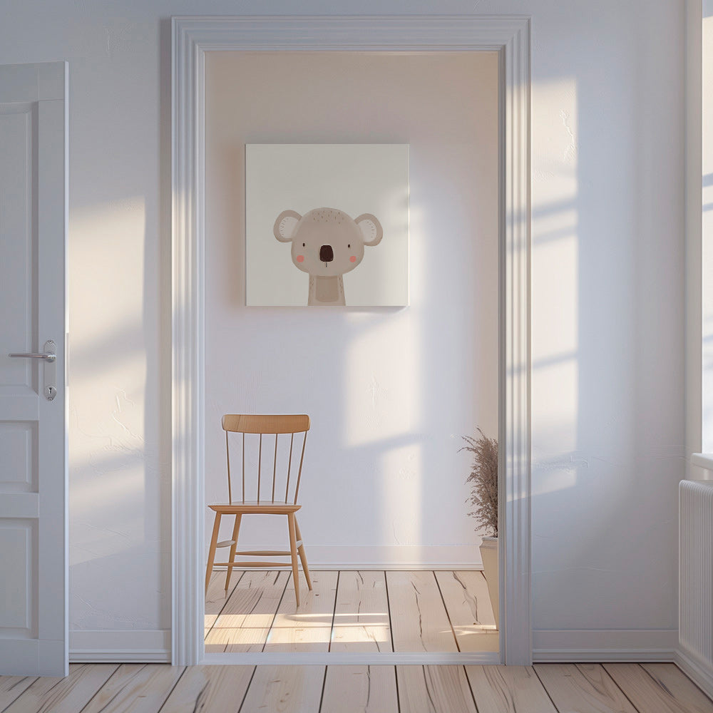 Children's print cute koala portrait