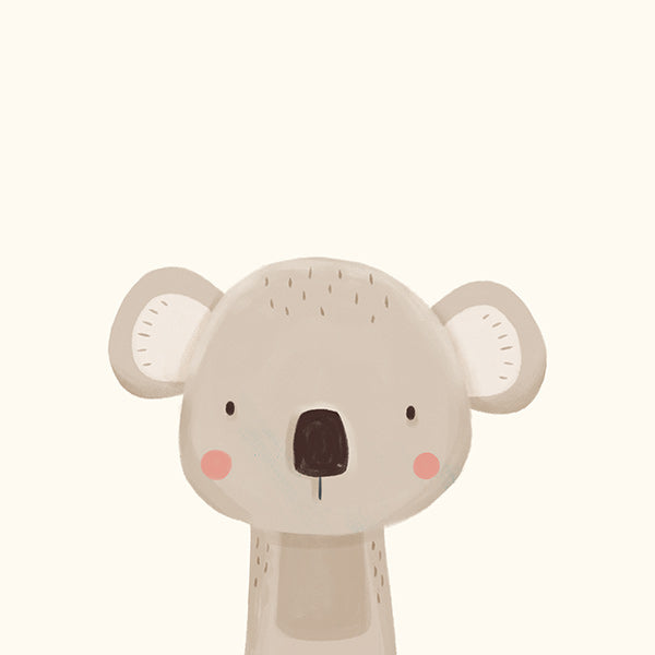 Children's print cute koala portrait