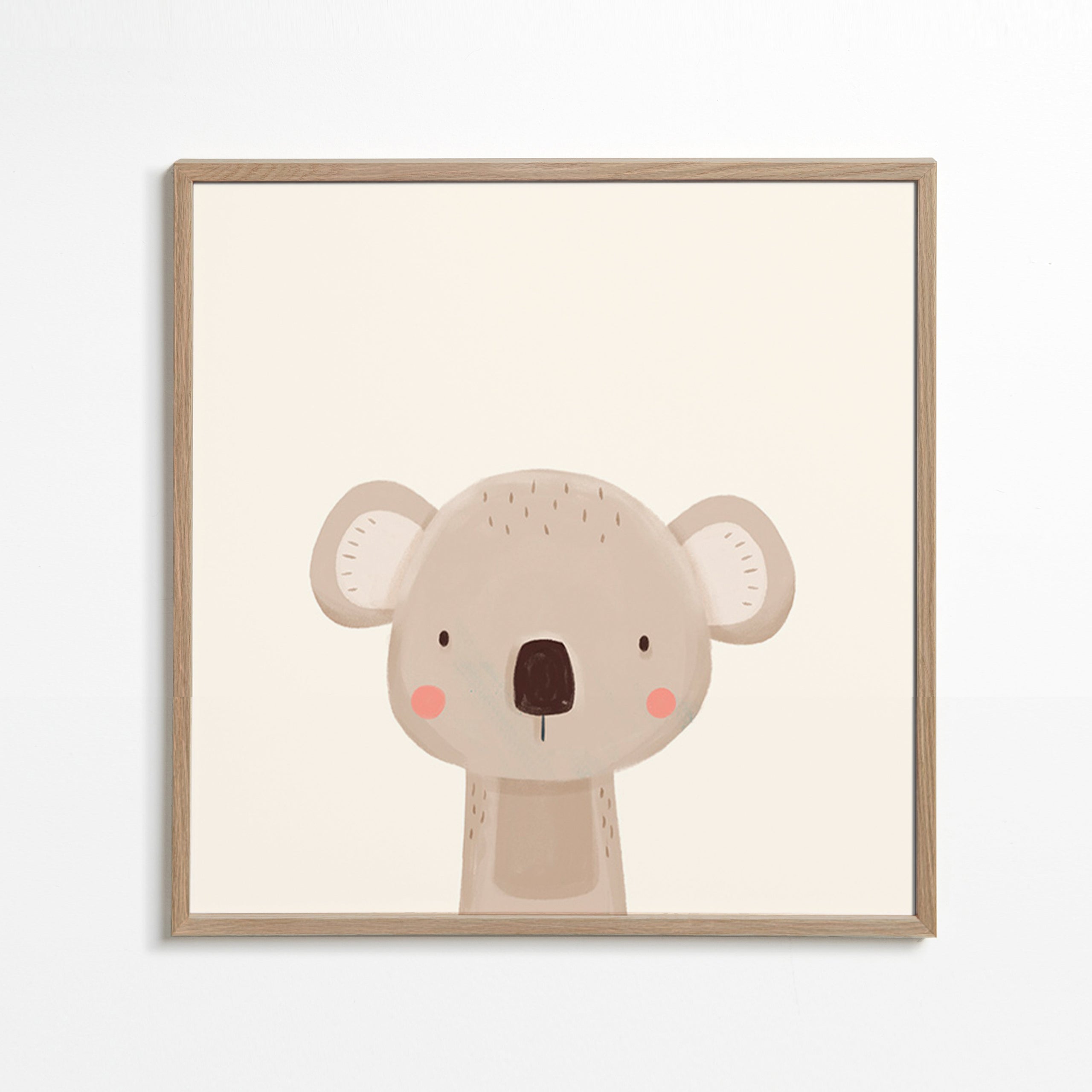 Children's print cute koala portrait