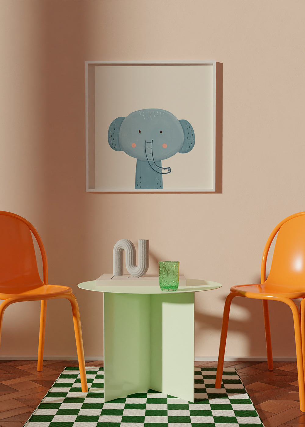 Lámina infantil elefante azul minimal – Product1