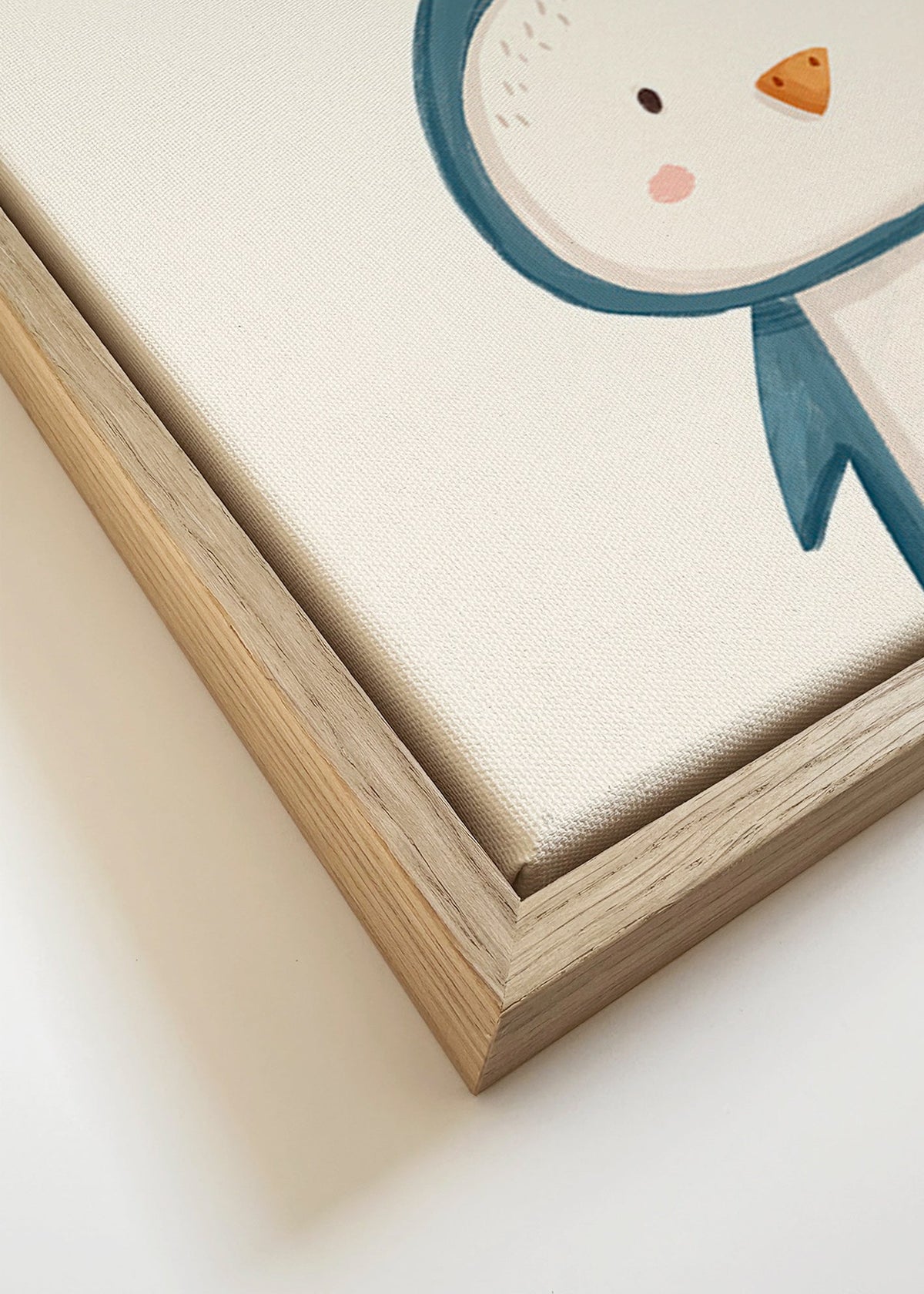 Cuadro pingüino ilustrado minimal – Canvas detail