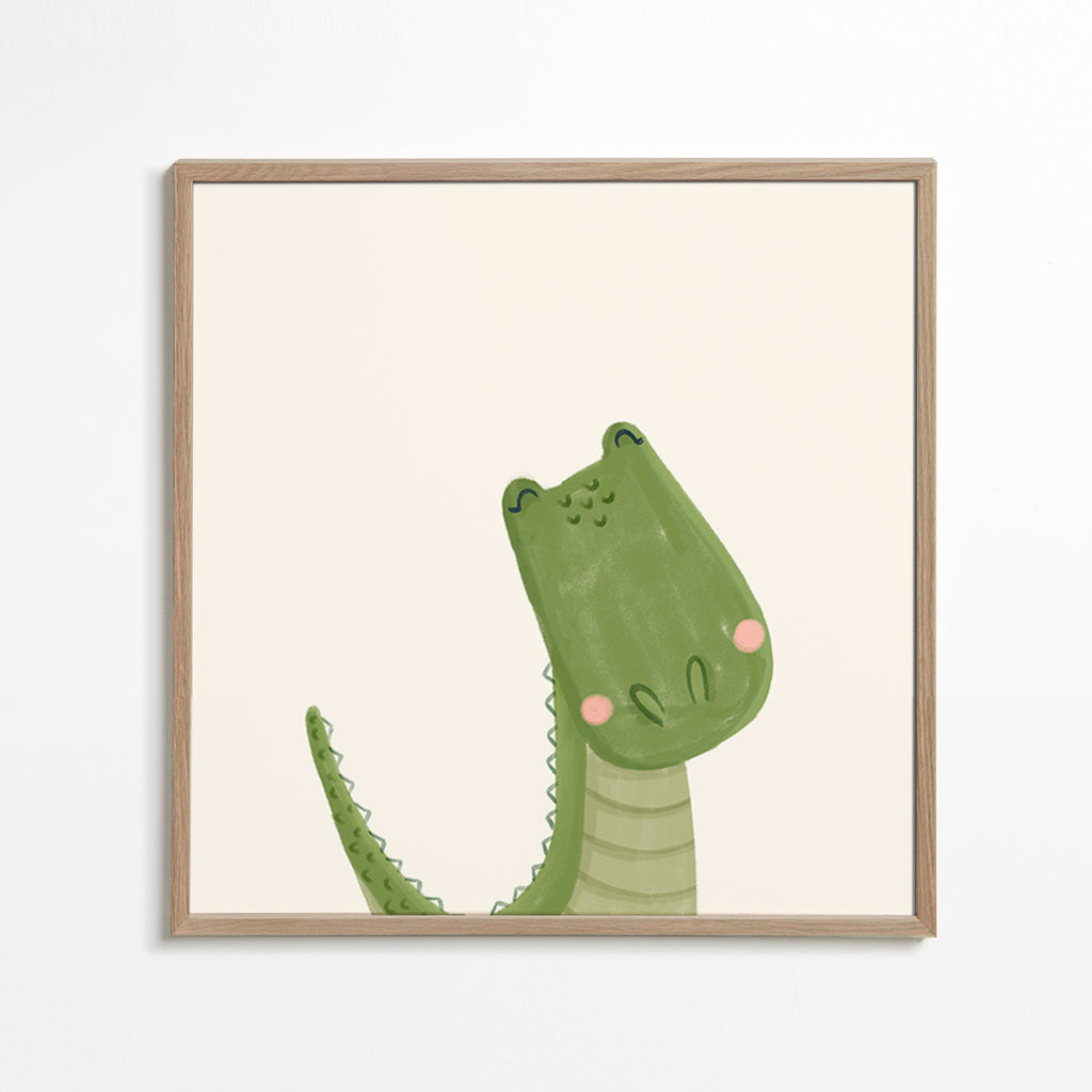 Children's print smiling crocodile