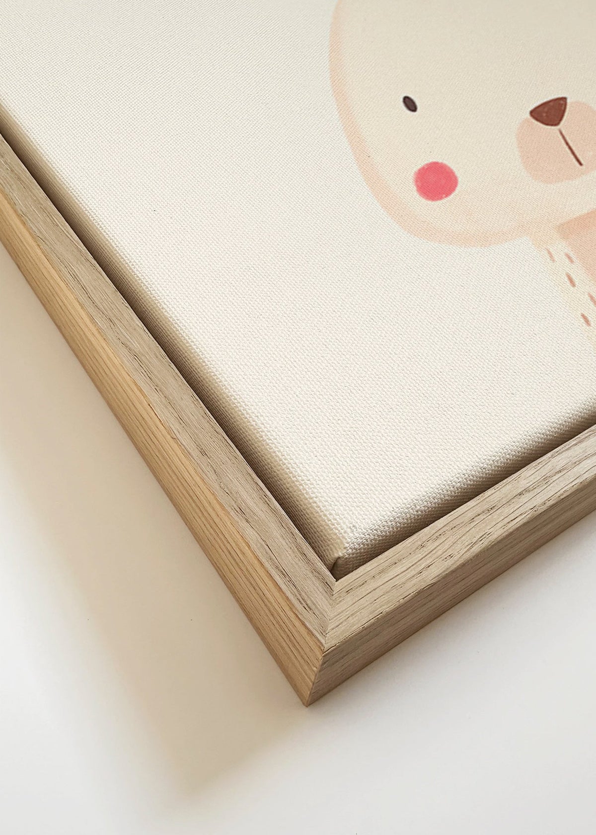 Lámina infantil con conejo tierno – Canvas detail