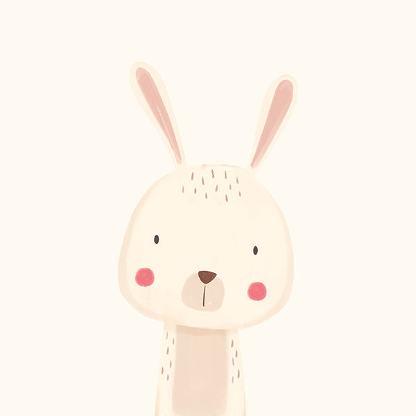 Children's print with a cute rabbit