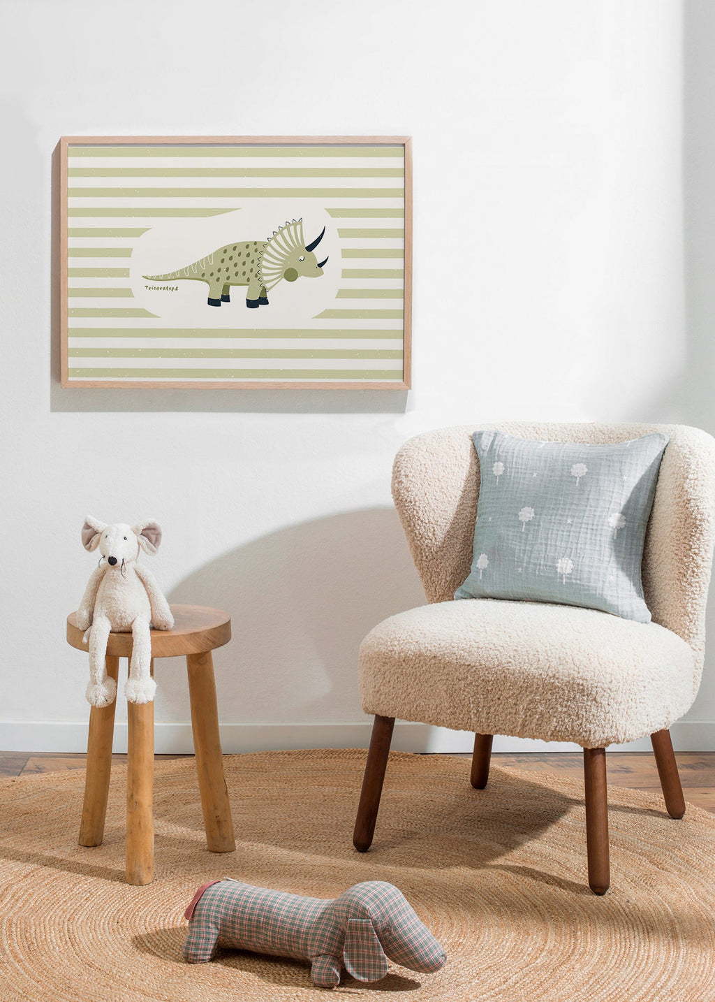 Lámina infantil Triceratops verde – Product3