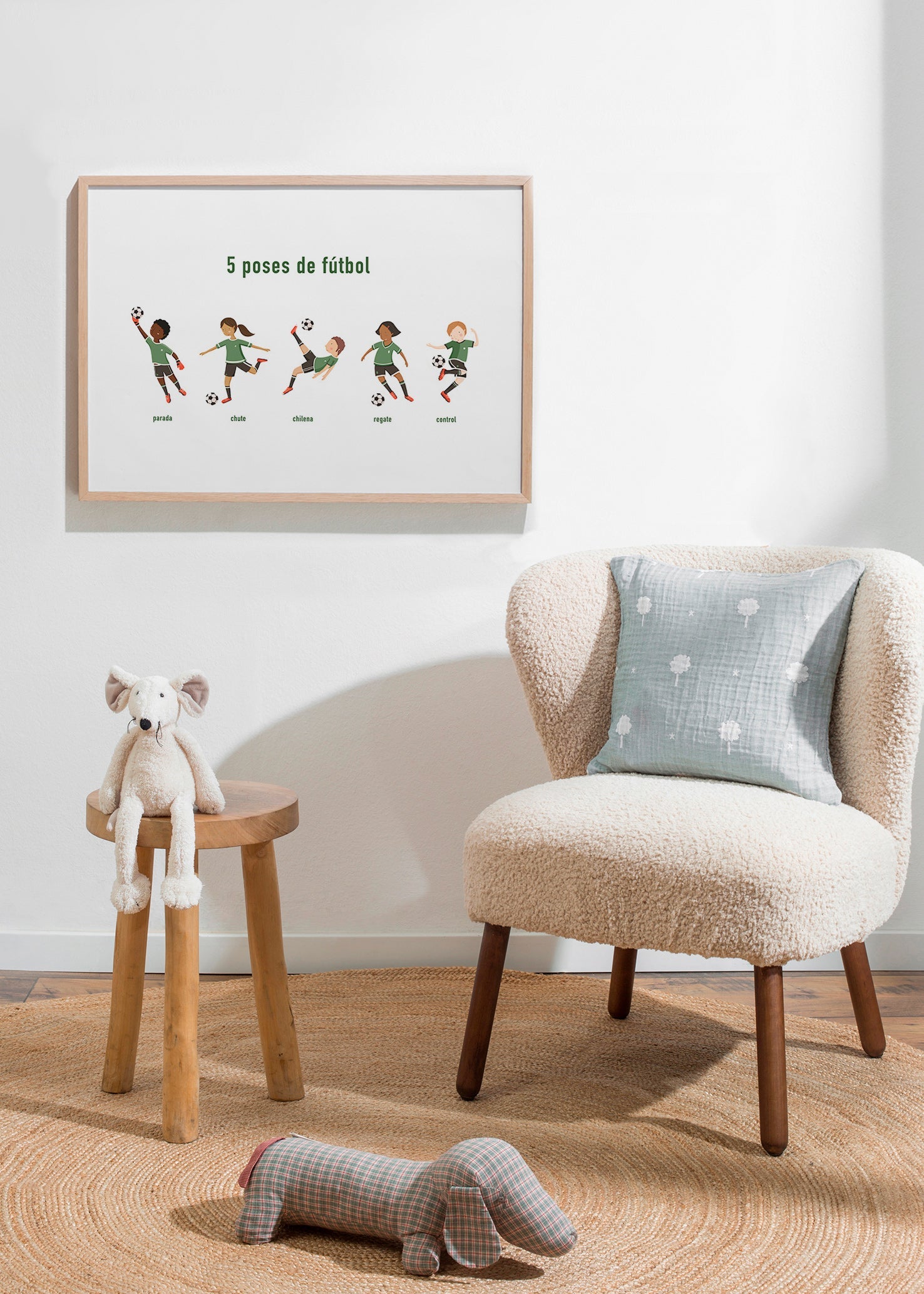 Sports art: five football poses