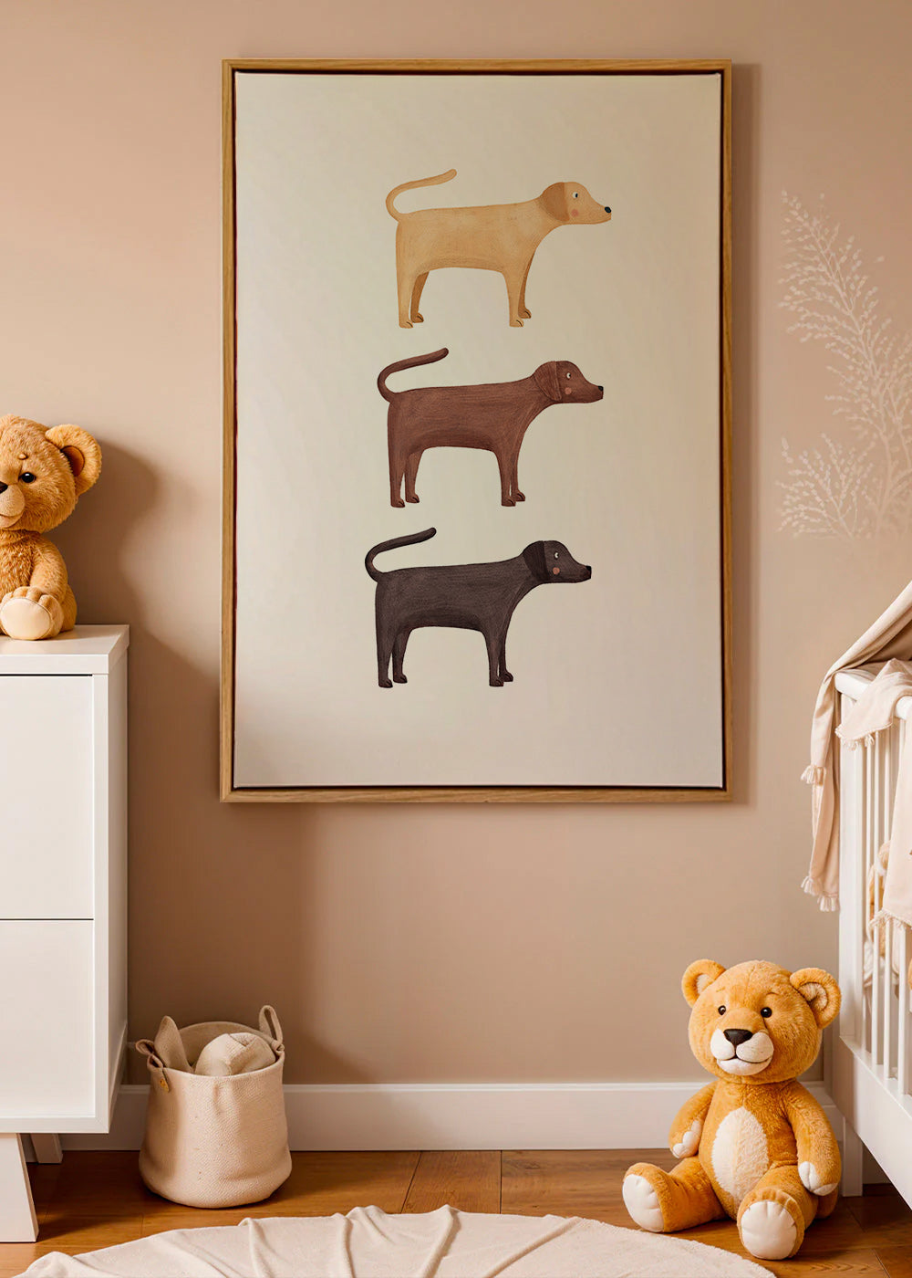 Artwork three labrador trio