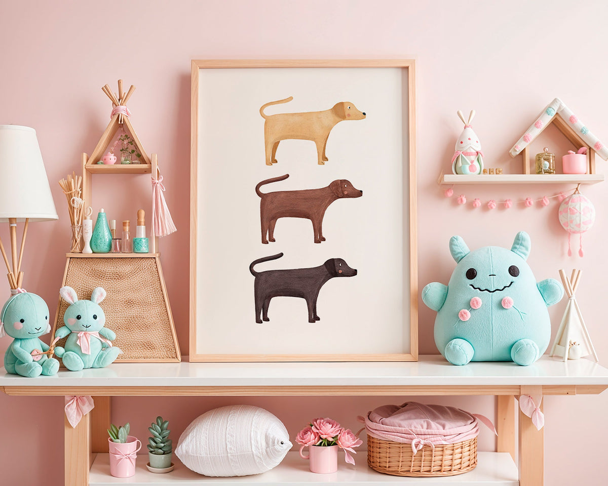 Cuadro tres labradores minimalistas – Product1