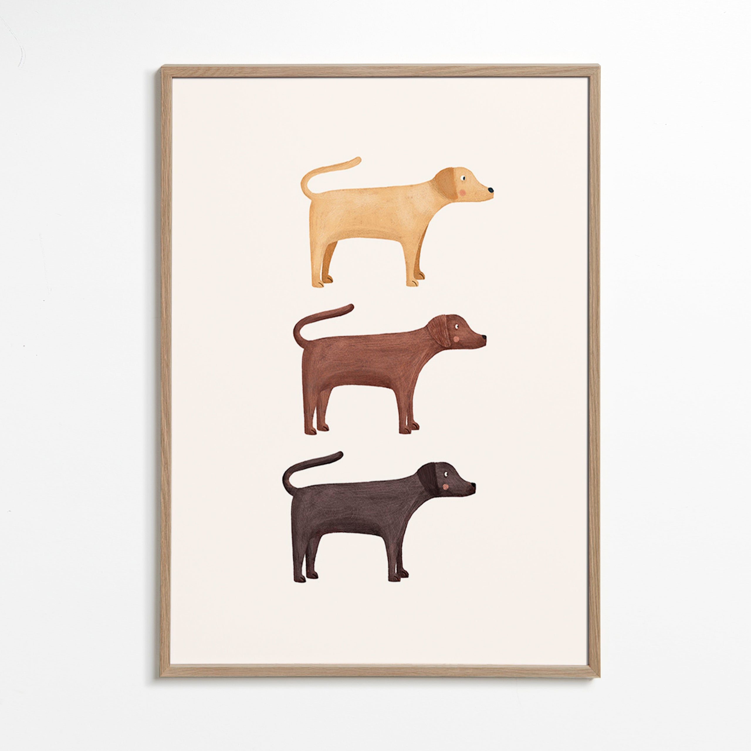 Artwork three labrador trio
