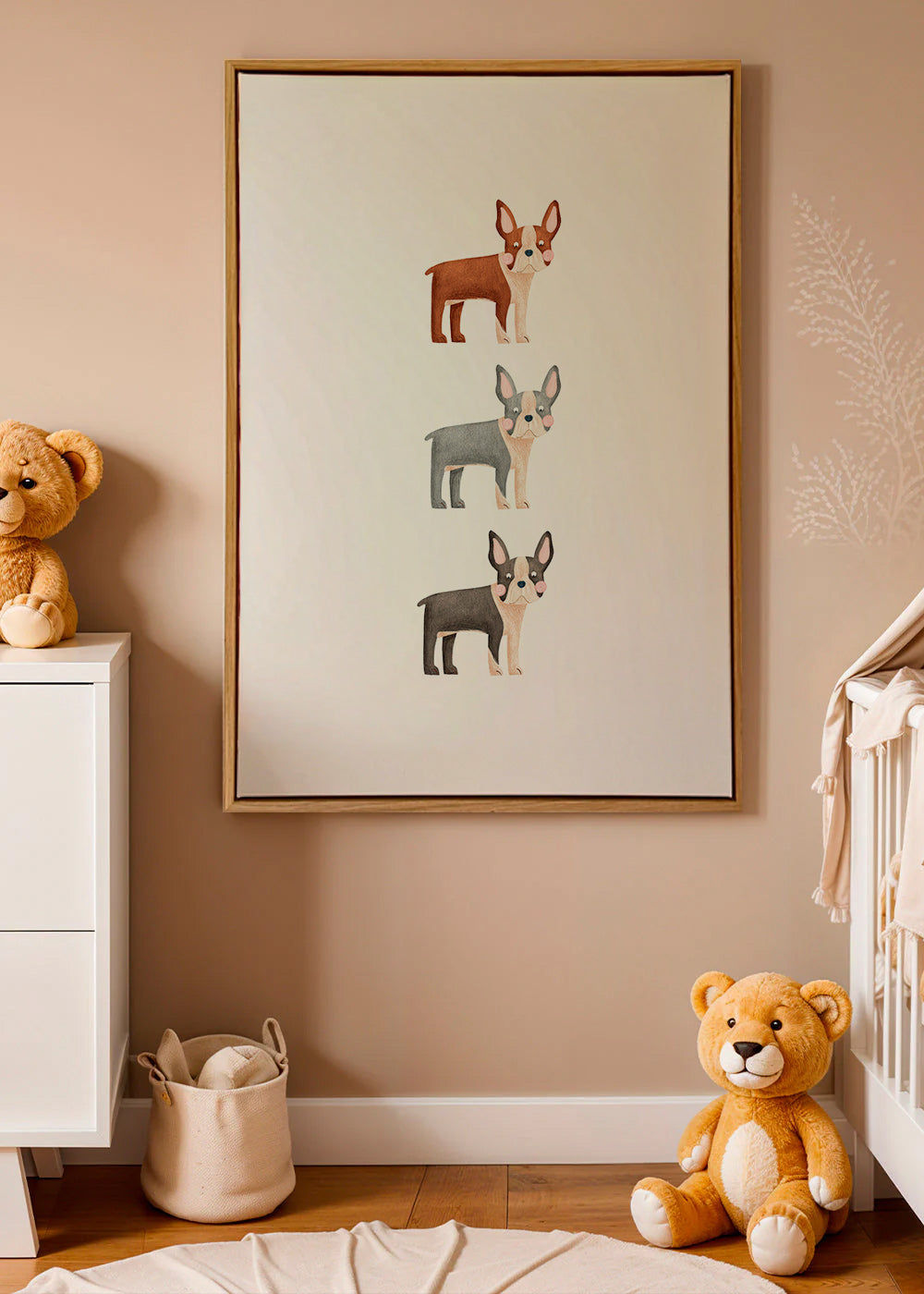 Cuadro Boston Terrier en fila vertical – Canvas2