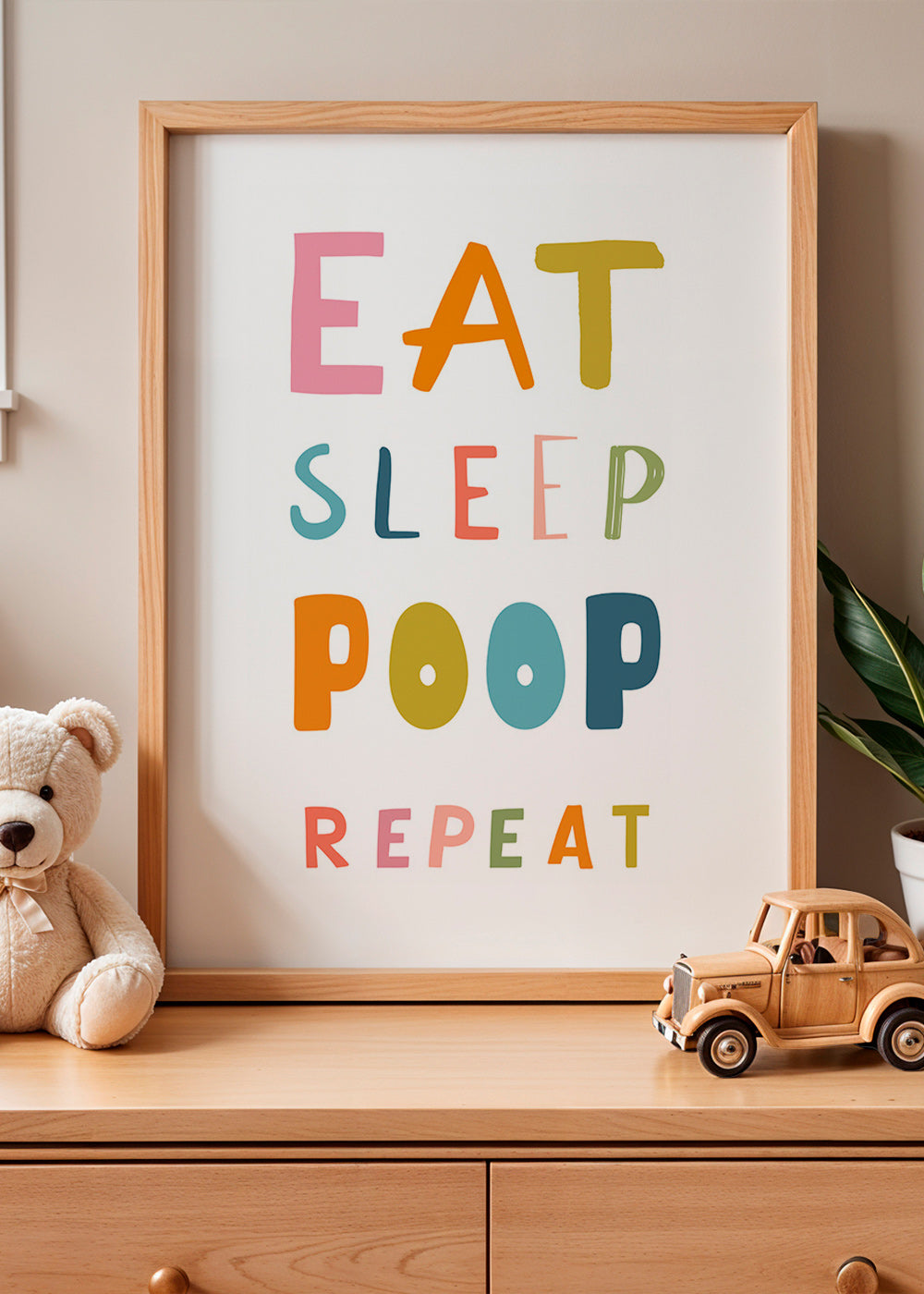 Lámina infantil tipográfica con frase divertida – Product1
