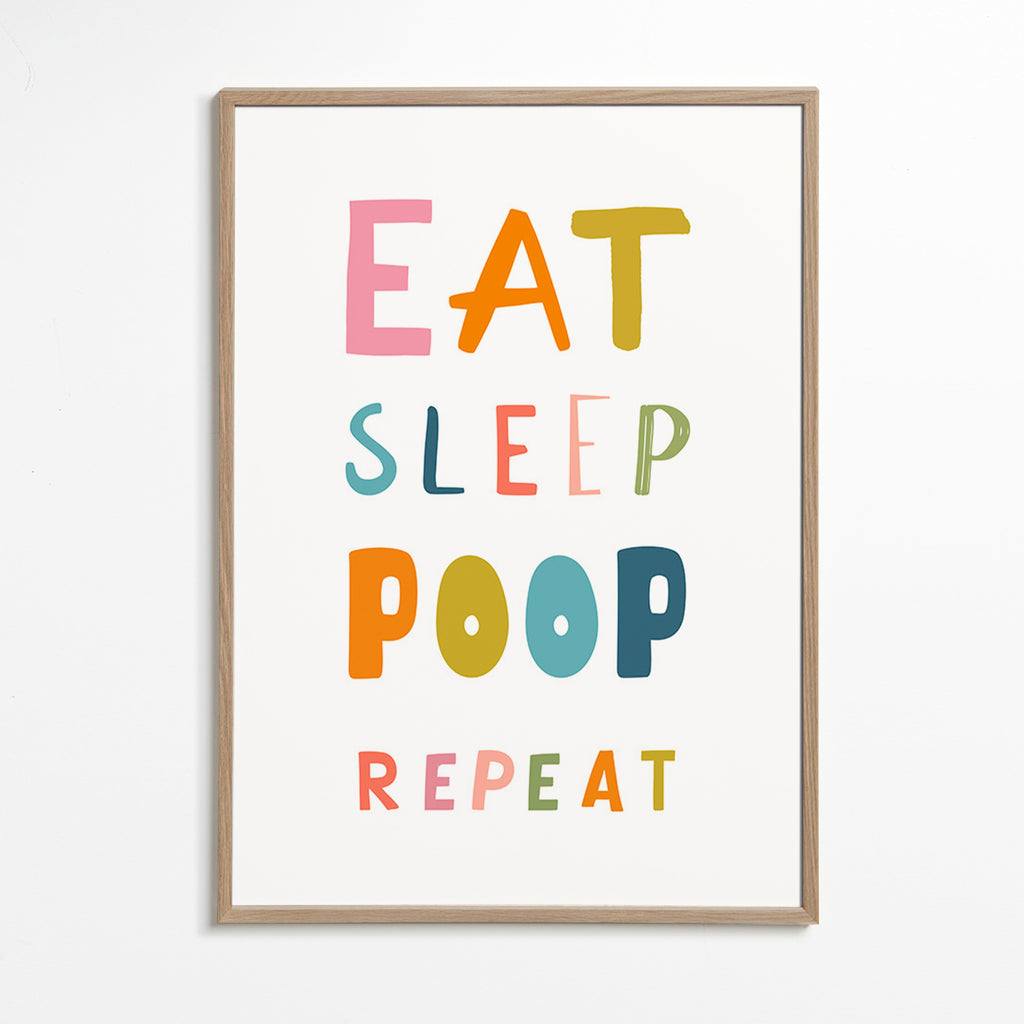 Playful typographic kids print