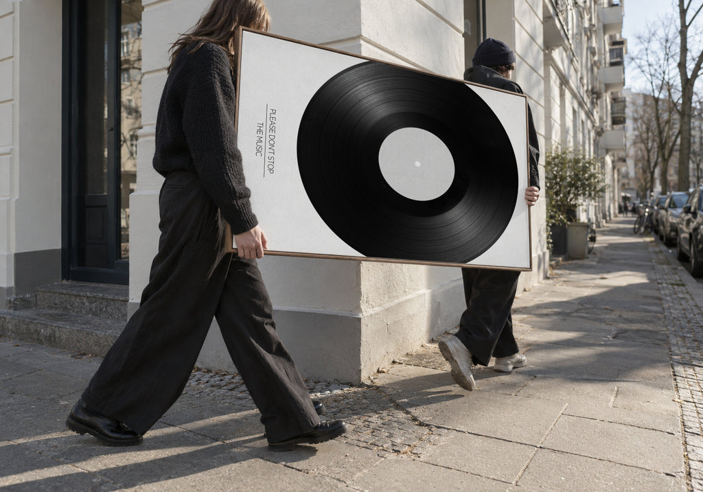 Don'T Stop The Music - Framed canvas in an interior