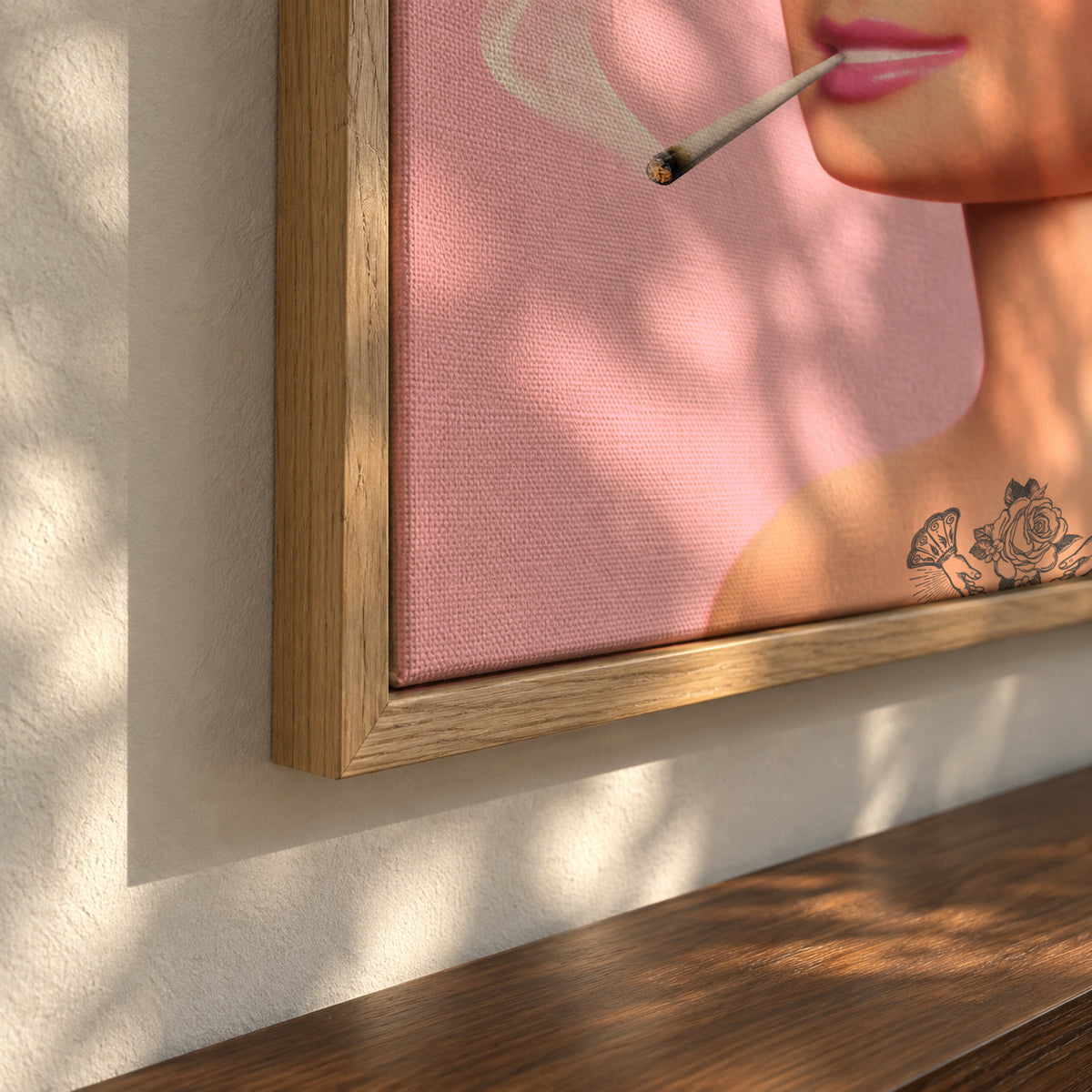 Doll Grown Up - Framed canvas detail