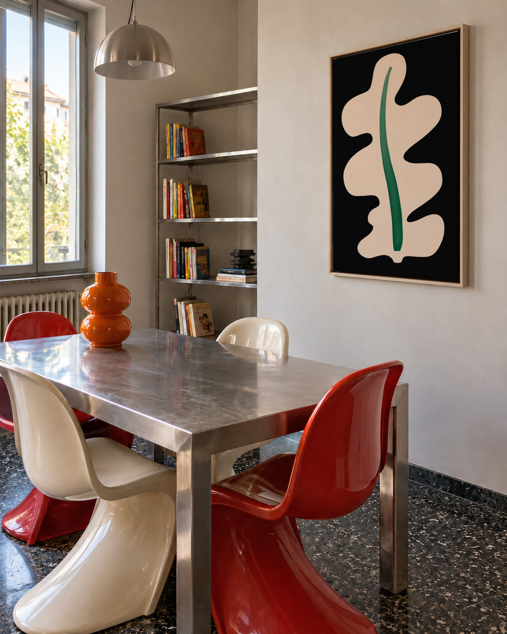 Oak Leaf - Framed canvas in an interior