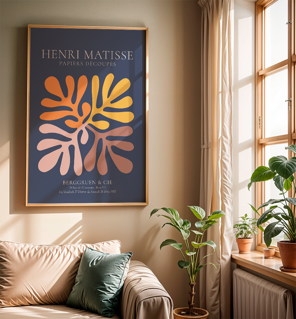 Henri Matisse NAVY papiers decoupes I