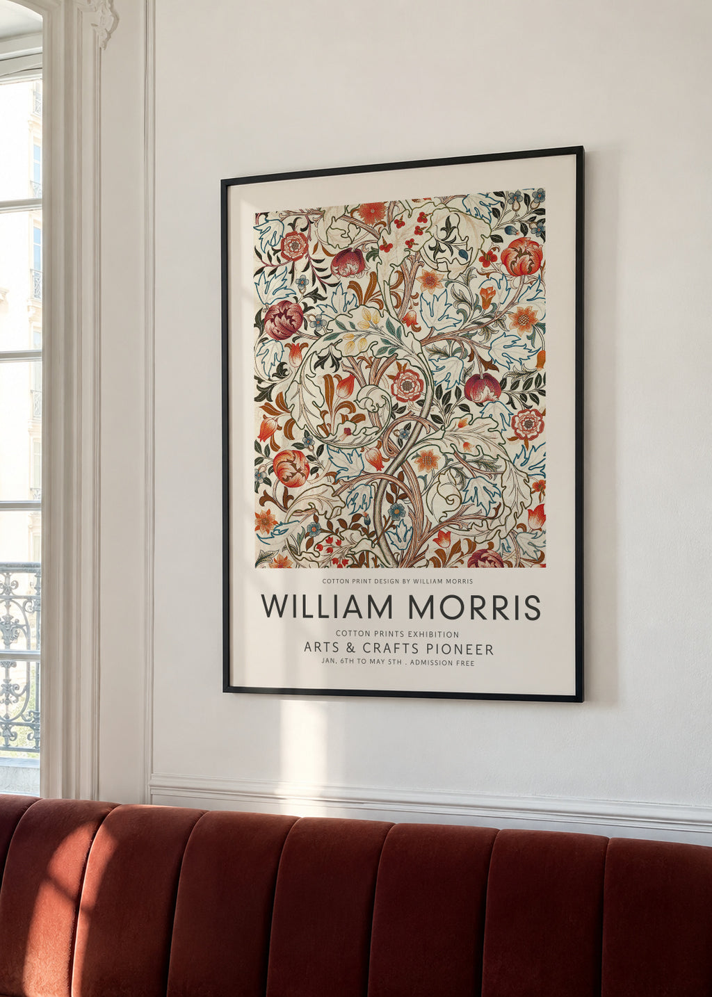 William Morris pattern III - Framed poster in an interior
