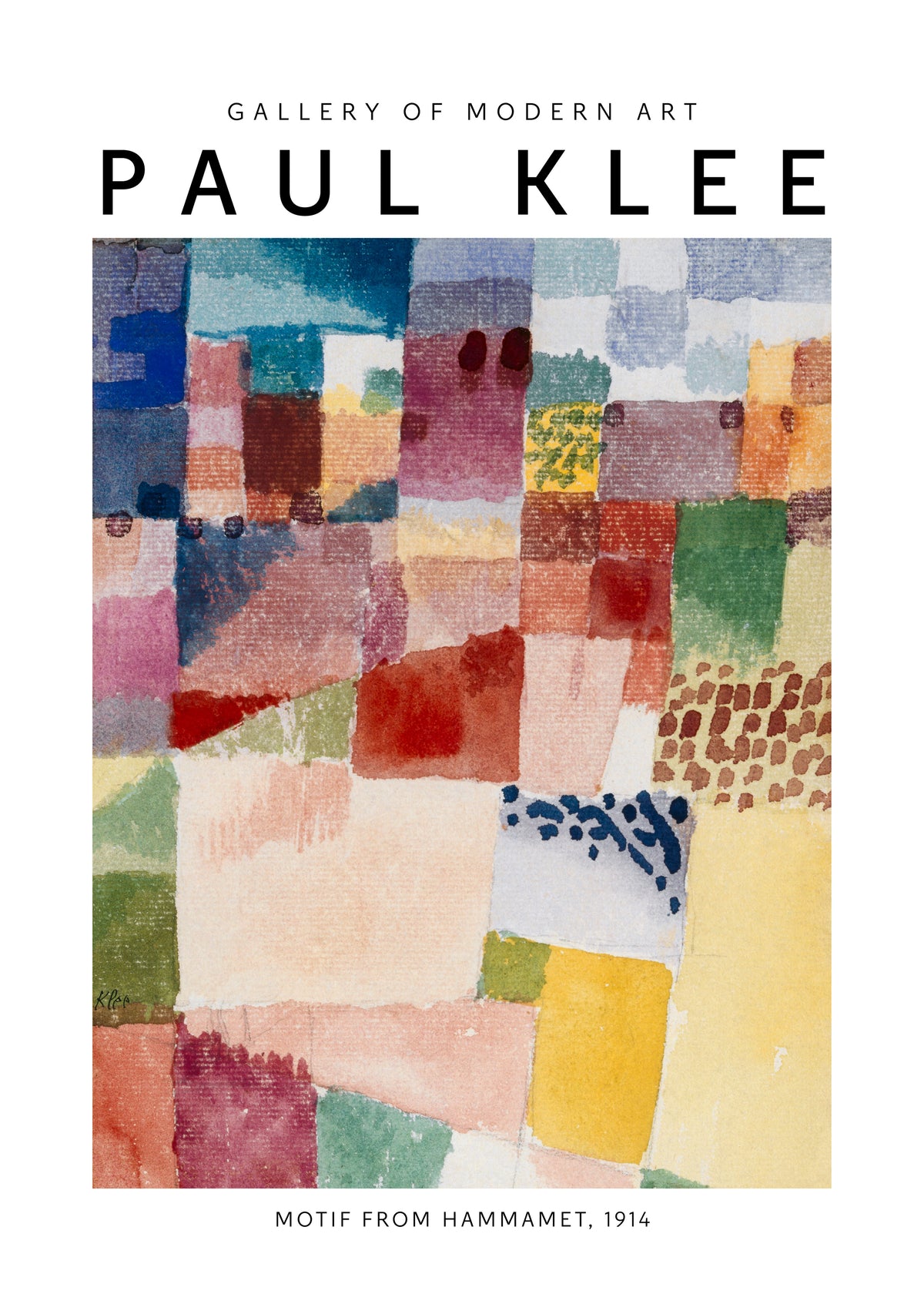 Paul Klee, MOTIF FROM HAMMAMET, 1914 - Unframed art print
