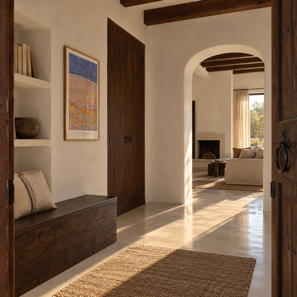 Piet Mondrian Dune III - Framed poster in an interior