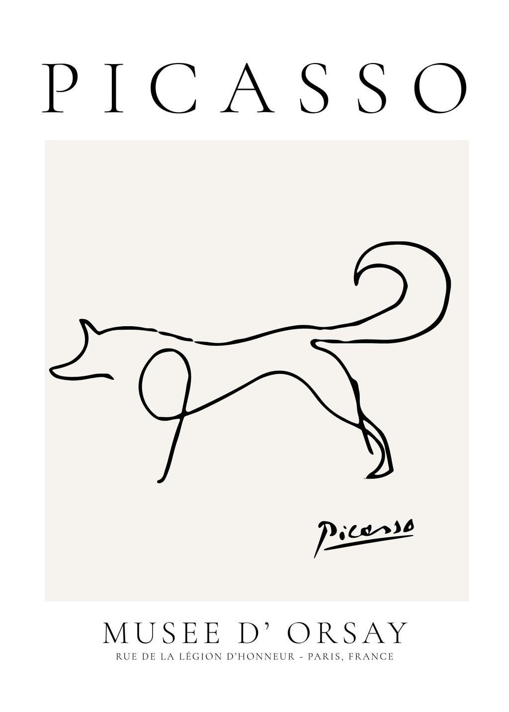 Pablo Picasso Animals Drawing Fox - Unframed art print