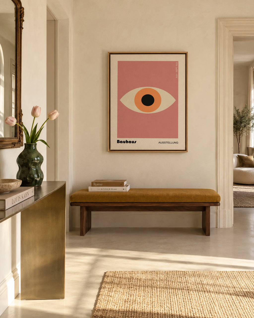 Bauhaus eye - Framed canvas in an interior