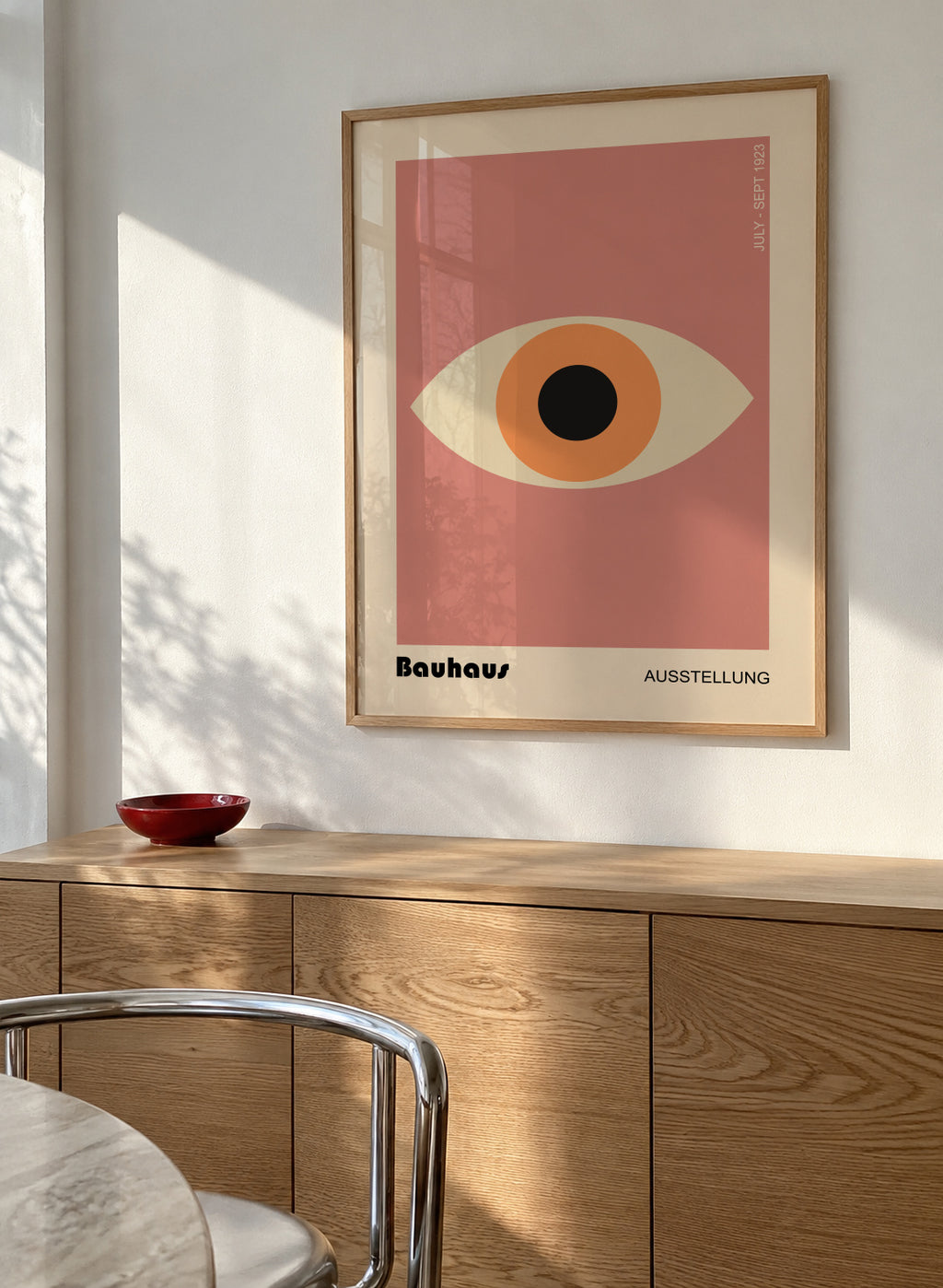 Bauhaus eye - Framed poster in an interior
