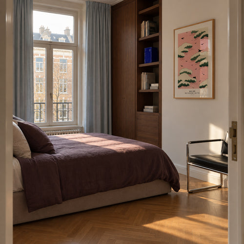 Watanabe Seitei Pink Sky - Framed poster in an interior