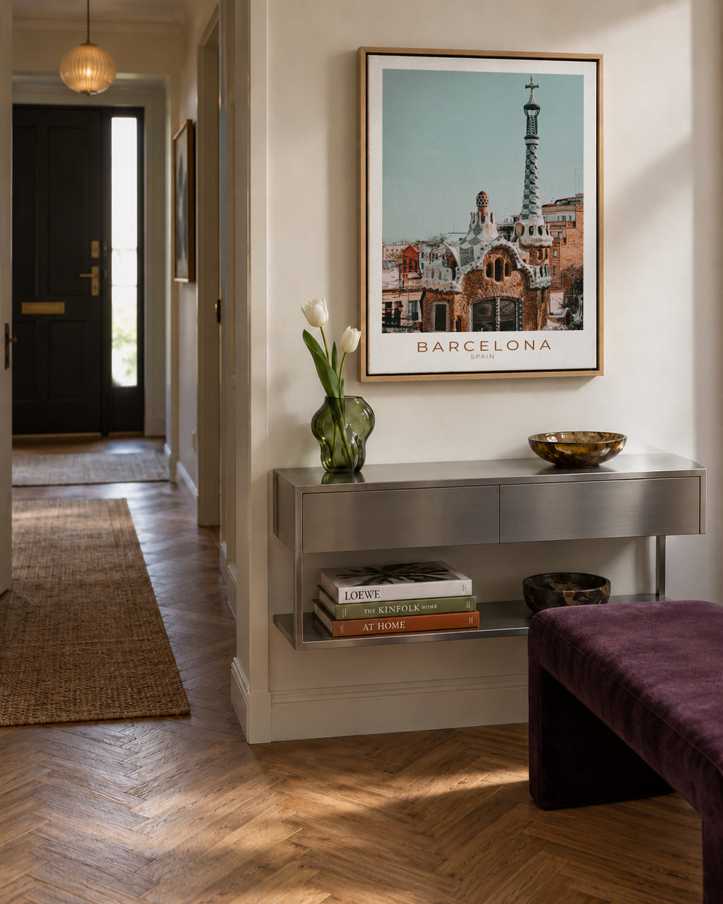 Spain Collection Barcelona - Framed canvas in an interior