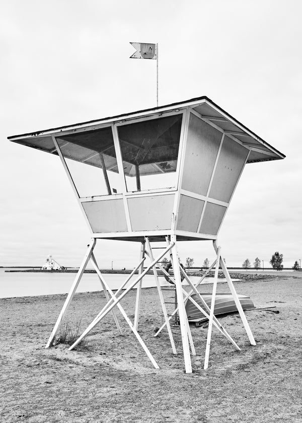 Beach Vintage Baywatch lifeguard Black & White