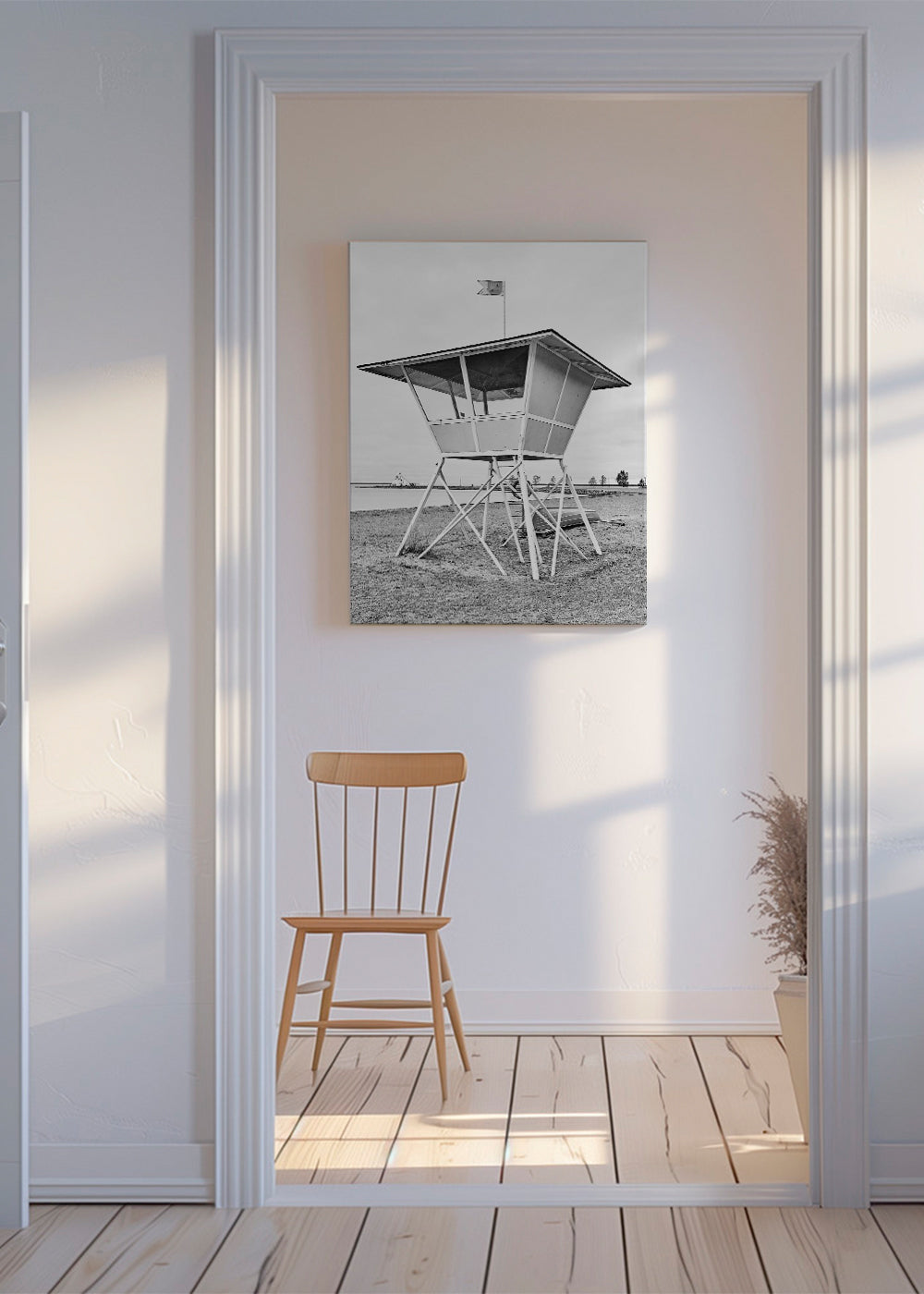 Beach Vintage Baywatch lifeguard Black & White